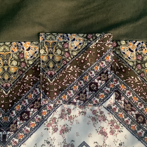 Army Green L Rewind Short Sleeve Top - Picture 2 of 5